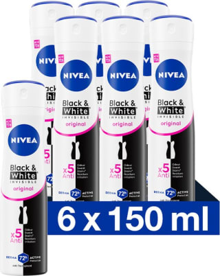 6x 150 ml NIVEA Invisible Deodorant voor €13,17 bij Bol