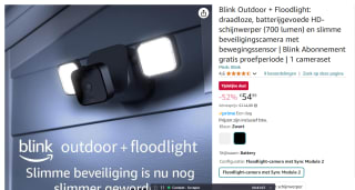 Blink Outdoor + Floodlight Camera voor €54,99 bij AMazon
