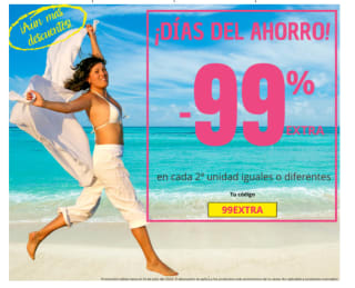 Descuento de -99% en cada segunda unidad