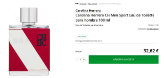 Carolina Herrera CH Men Sport Eau de Toilette hombre 100 ml por 32,62€