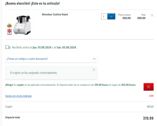 Monsieur Cuisine Smart por 299,99€