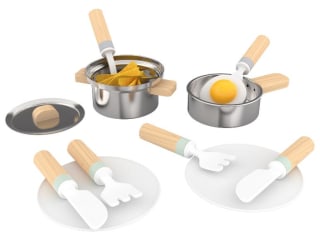 Diverse houten keuken spullen speelgoed voor €4,99 in de Lidl webshop