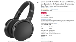 Sennheiser HD 450 BT Black Auricular Wireless por 69,99€