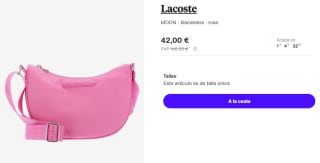 Bandolera para Mujer Lacoste MOON por 42€