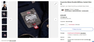 Score a Superdry men's rookie military jacket at eBay as low as £20.99