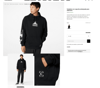 Sudadera con capucha estampada Converse por 17,48€