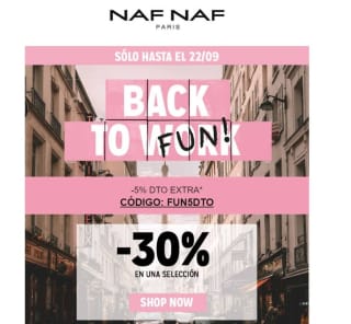 5% descuento extra en Naf Naf