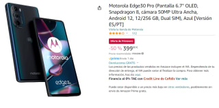 Motorola Edge30 Pro (Pantalla 6.7" OLED, Snapdragon 8, cámara 50MP Ultra Ancha, Android 12, 12/256 GB, Dual SIM) por 399€