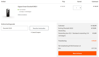 Gigaset Smart Doorbell ONE X voor €99 bij Gigaset