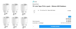6-pack TP-Link Tapo P115 - Slimme Wifi Stekkers voor €59,95 bij Tink