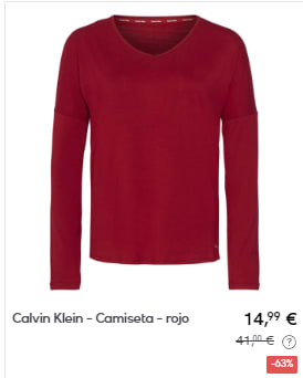 CALVIN KLEIN - Camisetas por menos de 15€