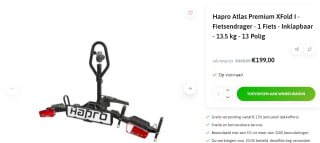 Atlas Premium XFold 1 - Fietsendrager - Hapro voor €199 bij Venderparts