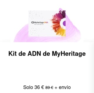 Kit de ADN MyHeritage por 36€