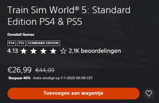 Train Sim World 5 Standard Edition voor €26,99 in de Playstation Store