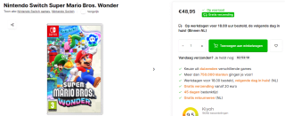Super Mario Bros. Wonder voor €48,95 bij AllYourGames