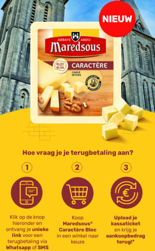 Maredsous Caractère Bloc 100% terugbetaald via Hashting