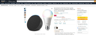 Smart Speaker da Amazon, modelo Echo Pop - R$ 263,70