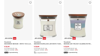 Tot 25% korting op Woodwick kaarsen +20% extra korting dmv code bij Zalando