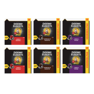 Proefpakket - Douwe Egberts - Nespresso Compatible met 120 Cups voor €20 dmv code bij Koffievoordeel