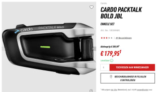 Cardo Packtalk Bold JBL - Motor communicatiesysteem voor €179,95 bij Louis