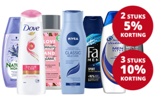 Stapelkorting tot 10% op shampoo bij Voordeeldrogisterij