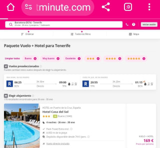 Tenerife 5 días con vuelos desde 170€.