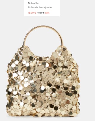 Bolso de lentejuelas Tintoretto por 15.99€