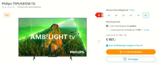 Philips 75PUS8108/12 - 75 inch - 4K LED - 2023 voor €907 bij Artandcraft