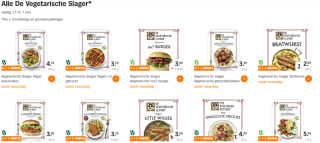 1+1 gratis op Alle De Vegetarische Slager bij de AH