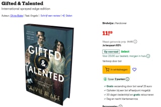 Gifted & Talented International sprayed edge edition hardcover voor €11,99 bij Bol