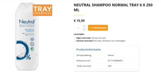 6x Neutral Shampoo Normal 250 ml voor €15,59 bij Parfumdeo