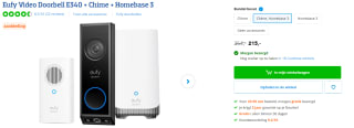 Eufy Video Doorbell E340 met chime + HomeBase 3 bundel voor €215 bij Coolblue