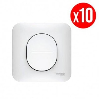 Lot de 10 va-et-vient Schneider OVALIS - 10A - vis griffes - blanc à 29,90€