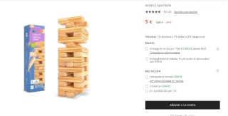 Juego de habilidad de madera Tambaleo por 5€