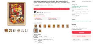 Recopilación Kits punto de cruz otoñales por 11,45€/8,81€ según tela