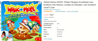 Mep de Mol - Mattel Games voor €15,90 bij Amazon