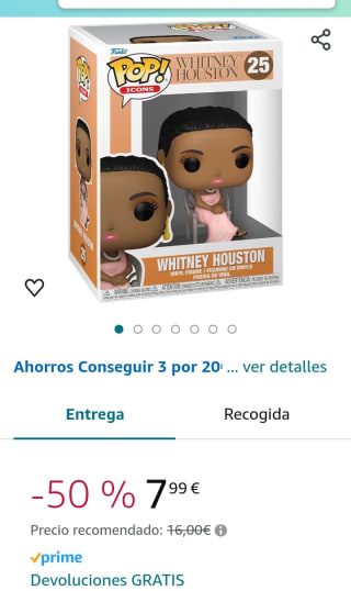 Funko Pop! Icons: Whitney Houston por 7,99€.