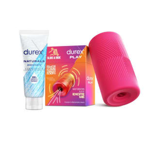 Durex Masturbador SLIDE & RIDE + Lubricante Naturals Hidratante 100ml, Elástico, Suave Flexible y Texturizado con Estrías por 35,01€ (Nuevos usuarios por 21,01€)