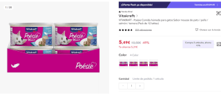 36 Latitas Poésie Mousse Comida Húmeda gato por 17,89€