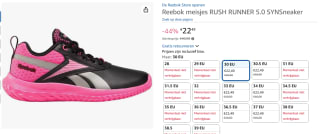Reebok Sportschoenen Reebok Rush Runner voor €22,49 bij Amazon