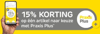 15% korting op een artikel naar keuze met Praxis Plus