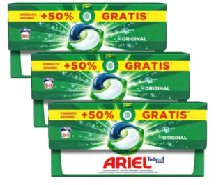 Pack 90 cápsulas Detergente ARIEL All-in-1 Pods por 20,44€