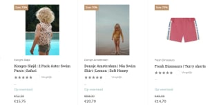 70% korting op kinder- babykleding bij Donsaapje