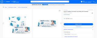 Caja de 12 toallitas húmedas Aqua Baby de 60 unidades por $21.990