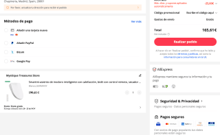 Asiento WC inteligente Smartmi con calefacción función bidé y secador por solo 165,61€