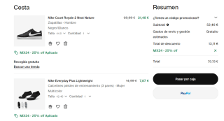 25% EXTRA descuento al comprar 2 productos en Nike