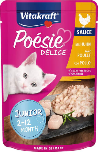 Poésie Délice alimento húmedo para Gatos con trozos de Carne en Salsapor solo 0,55€