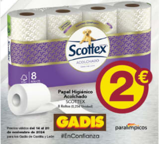 Papel Foxy Seda higiénico 3 capas pack 9 rollos a tan solo 3,70€ en Gadis