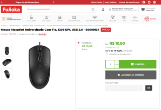 Mouse Maxprint, modelo de 1200 DPI - R$ 10,90
