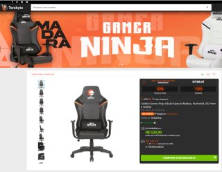 Cadeira Gamer da Ninja, modelo Edição Especial Madara - R$ 539,90